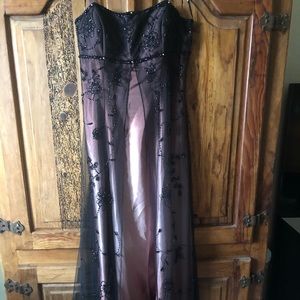 Ombre beaded evening gown